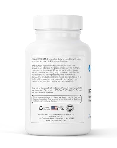 60 vegan capsules beside the GenuinePurity bottle