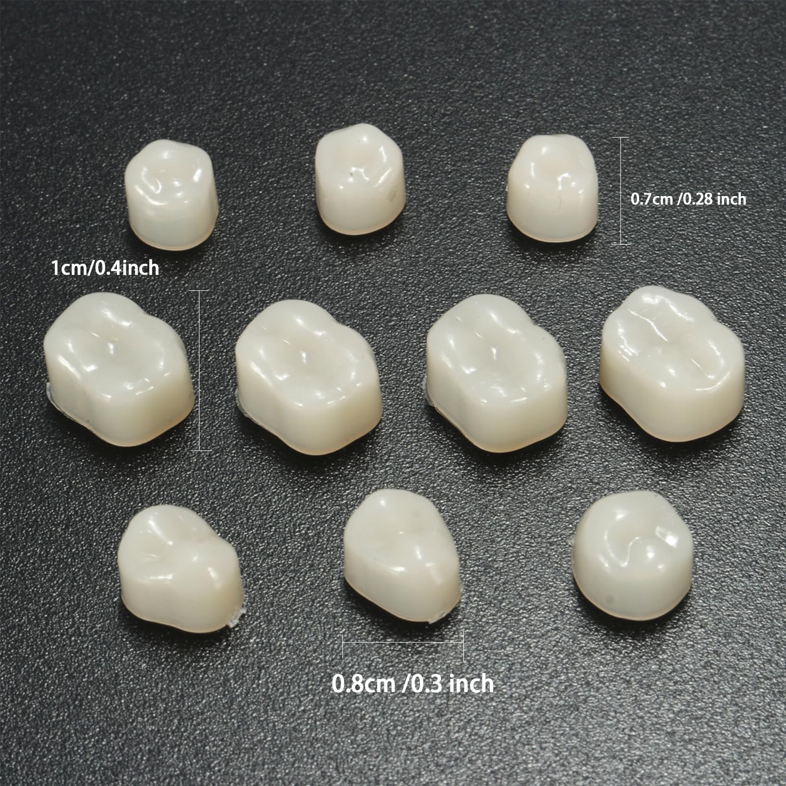 Thermal beads filler included with tooth caps