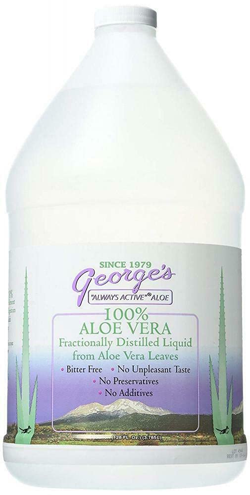 Front view of George's Always Active Aloe Vera 128 fl oz bottle