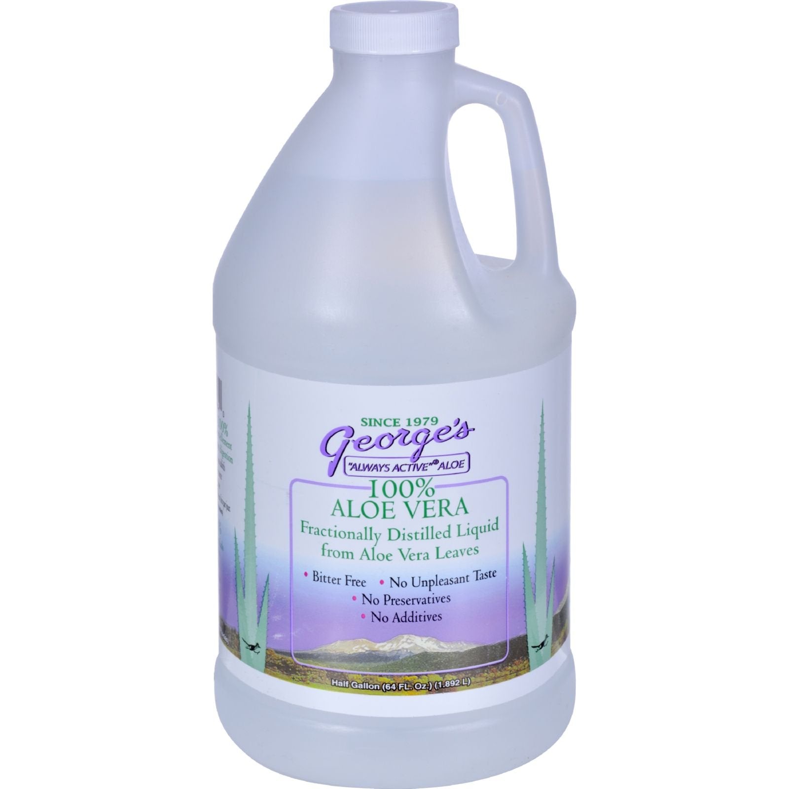 Georges Aloe Vera Drink 64 oz bottle front view
