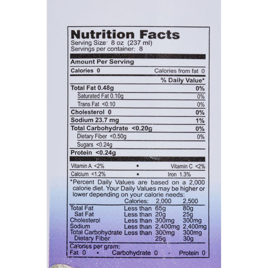 Georges Aloe Vera Drink 64 oz bottle side view with label details