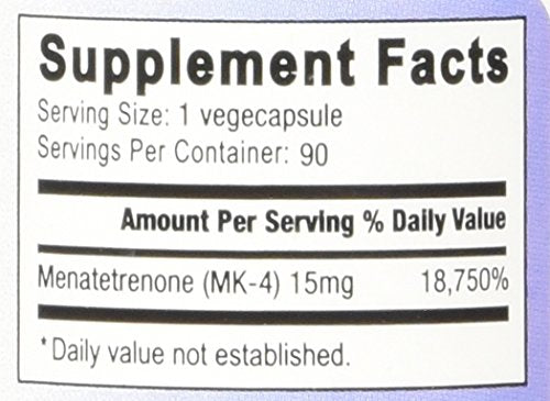 No soy content; Geraniol-derived vegan Vitamin K2 MK4