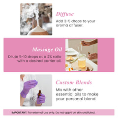 Geranium essential oil ideal for diffuser and aromatherapy