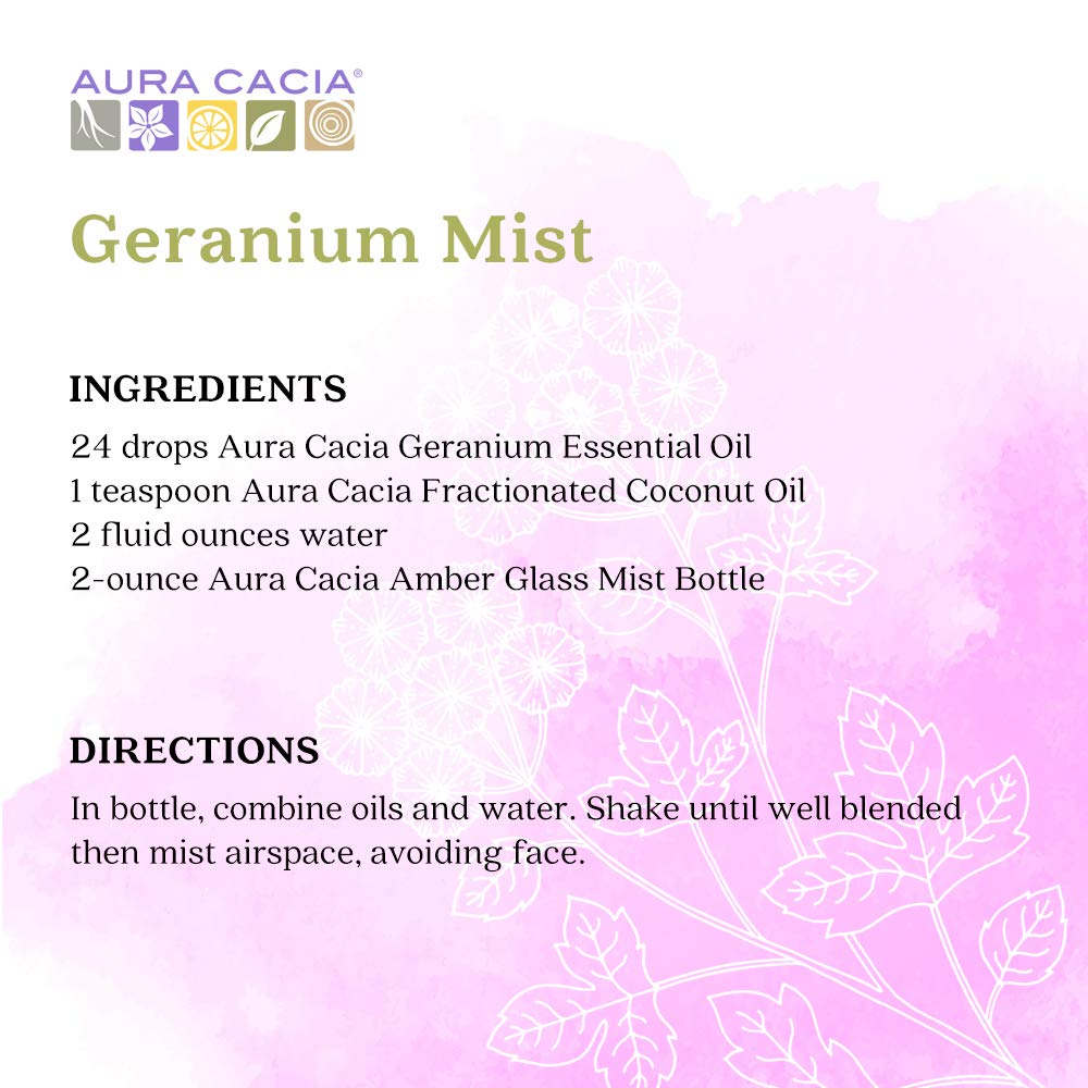 Geranium oil dilution tip for body oil