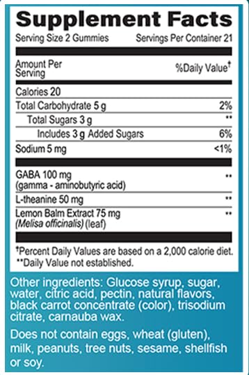 Nutrition facts and ingredients panel