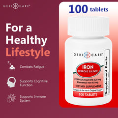 Healthy red blood cells and oxygen transport supported by iron