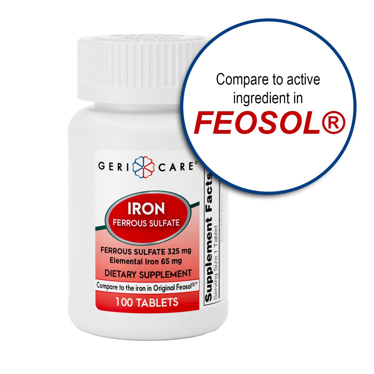 GeriCare iron tablets easy to swallow