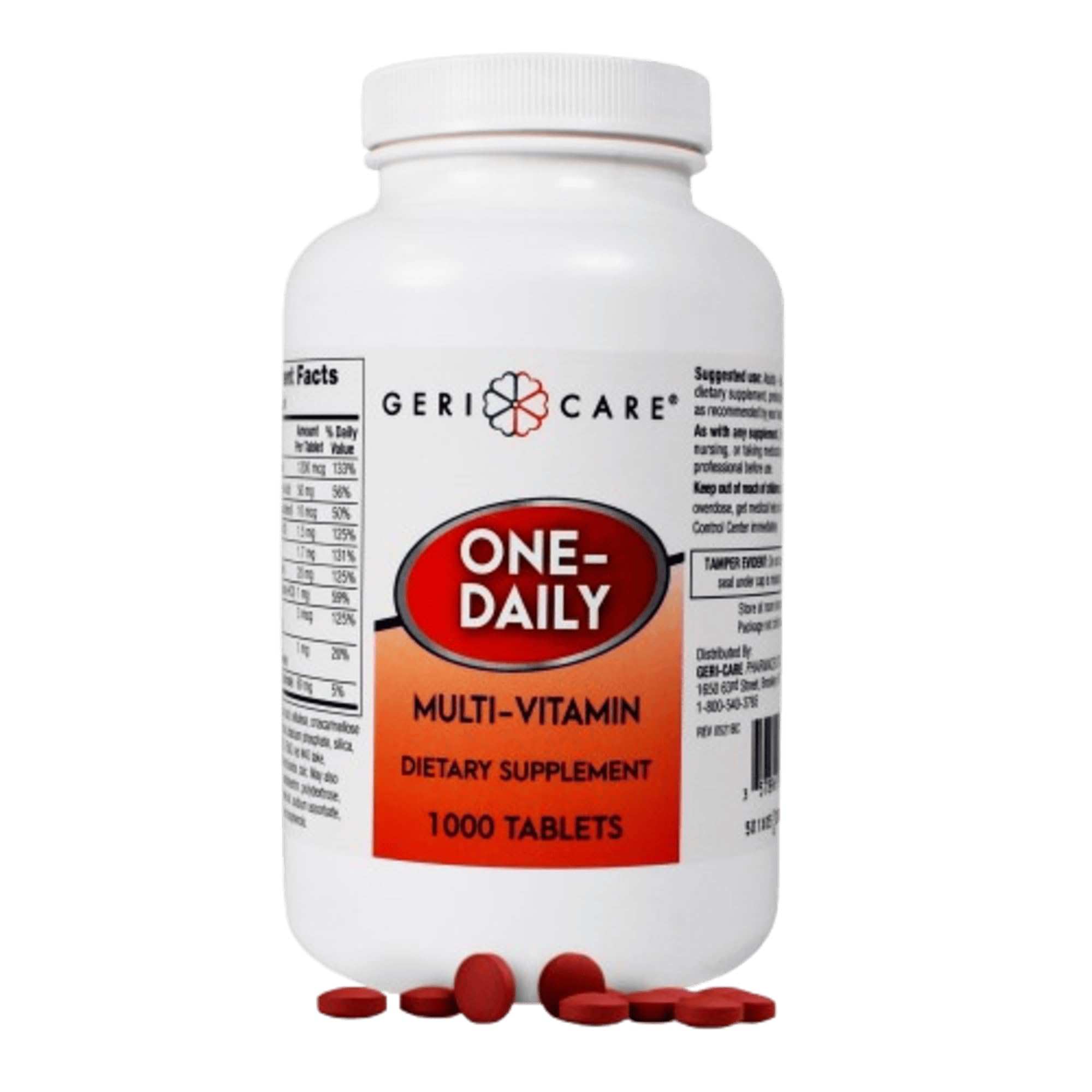 GeriCare One-Daily Multivitamin bottle – front view