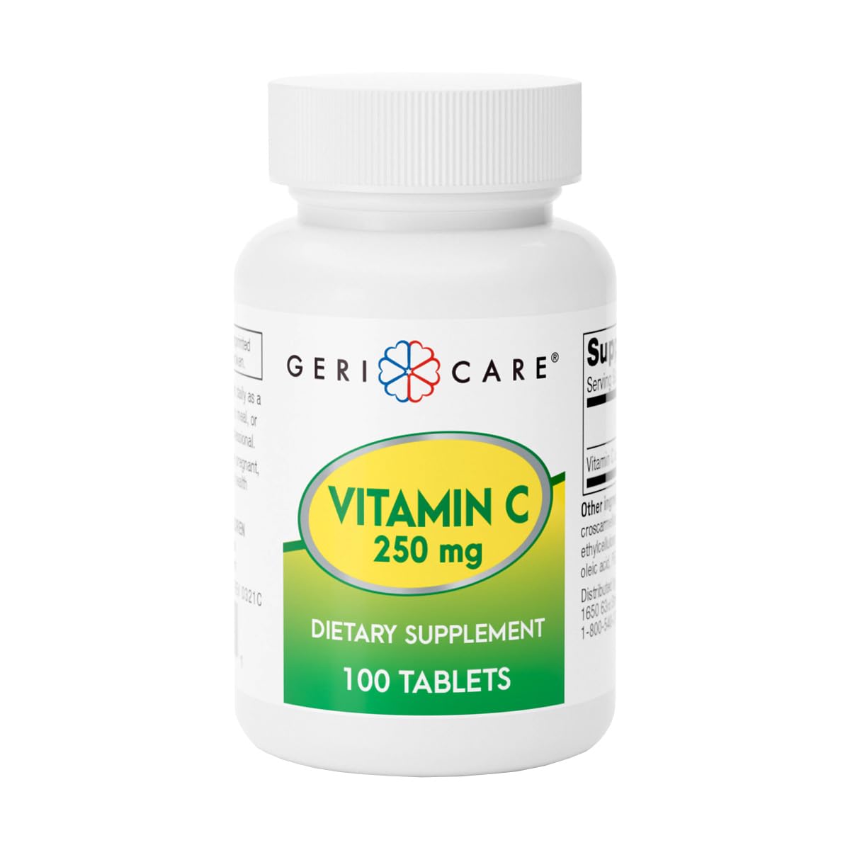 GeriCare Vitamin C 250mg bottle front label