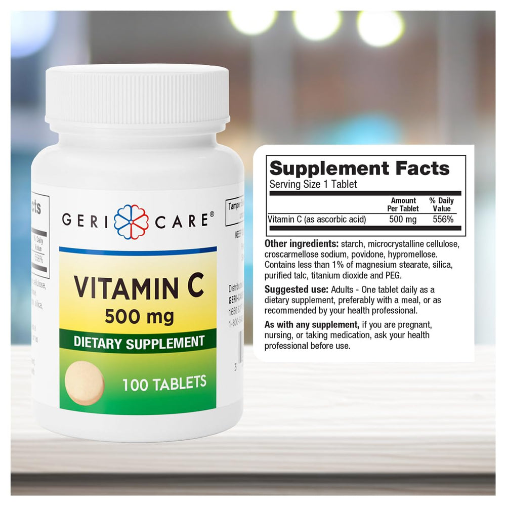 GeriCare Vitamin C 500 mg packaging