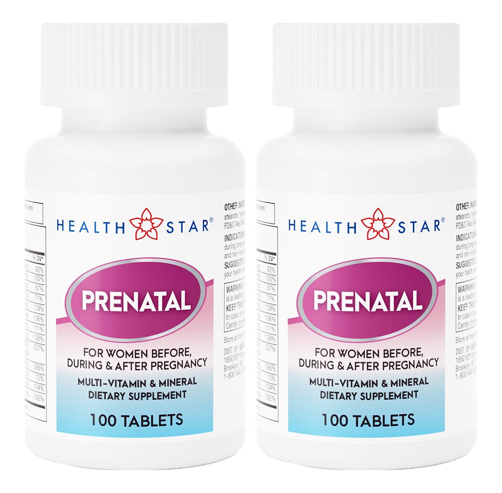 GeriCare Prenatal Multivitamins bottle – 2-pack, 100-count each