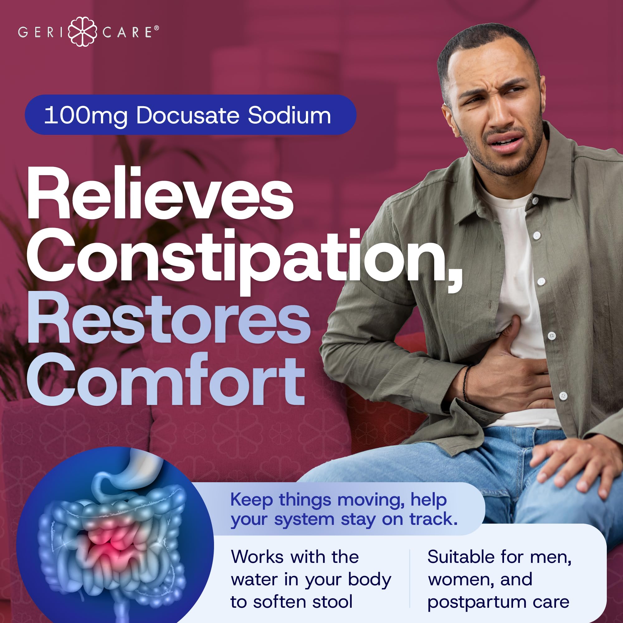 Crushable 100mg tablets by GeriCare designed for flexible dosing.