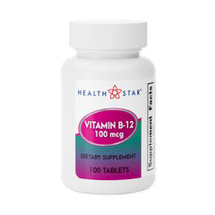 GeriCare Vitamin B-12 100mcg tablets bottle label