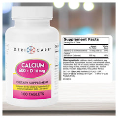 Close-up of calcium carbonate tablet used in GeriCare supplement