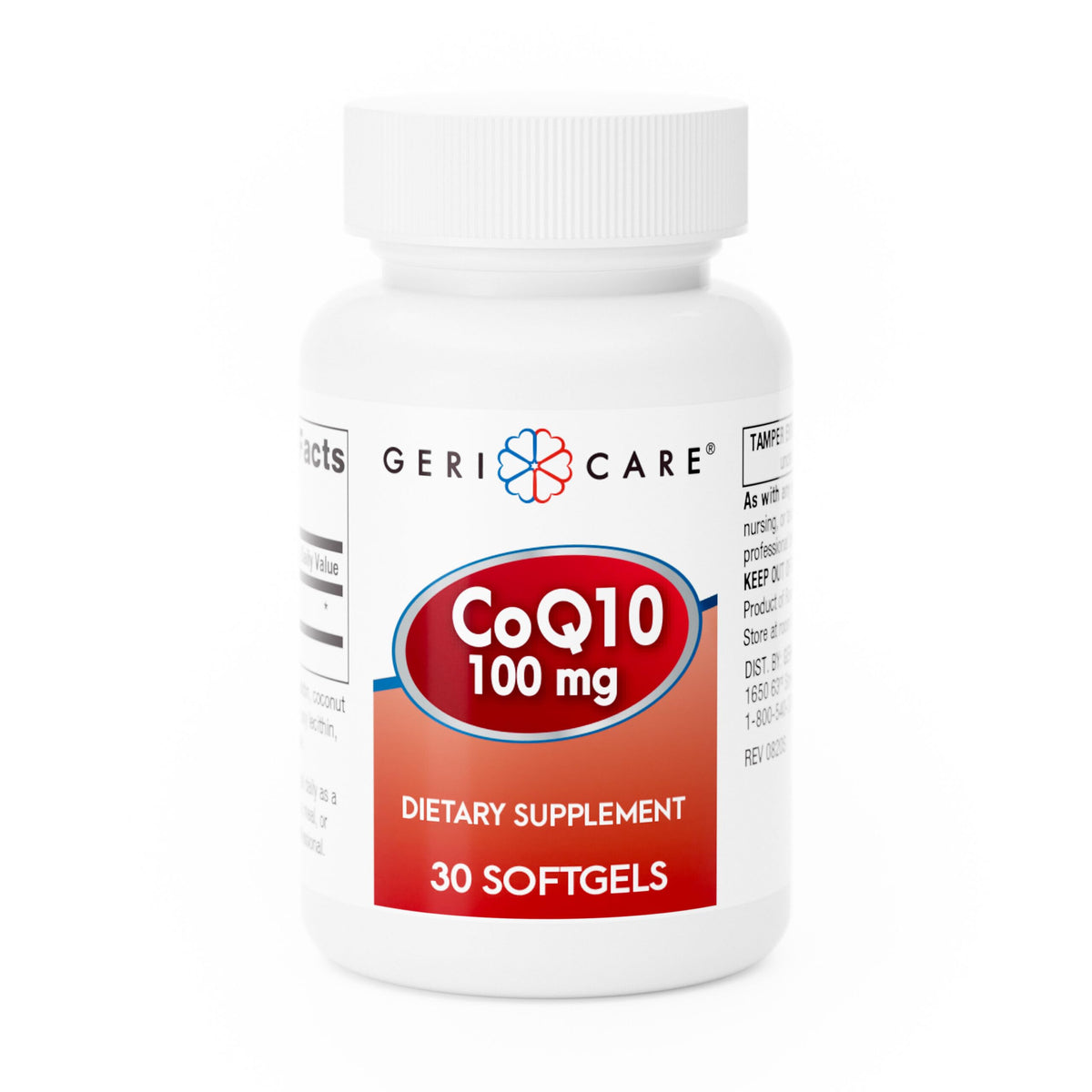 GeriCare CoQ10 100mg softgels – front view