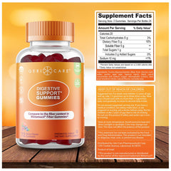 Close-up of GeriCare Digestive Health Gummies bottle