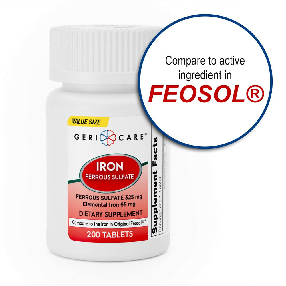 Easy-to-swallow iron tablets from GeriCare