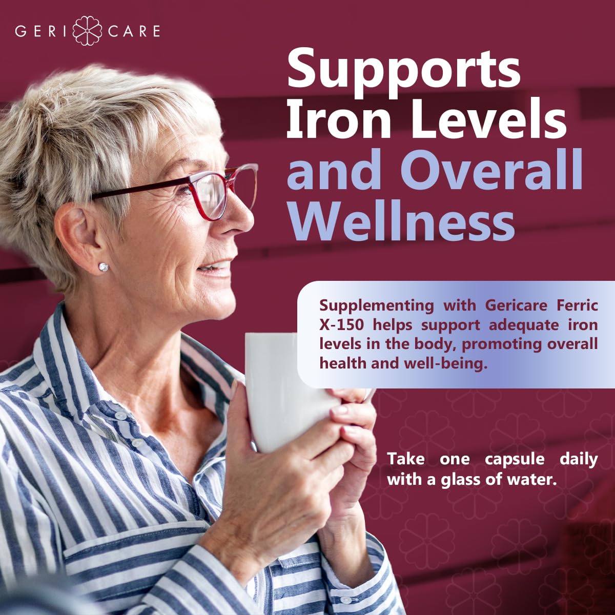 Close-up of Ferric X-150 iron capsule