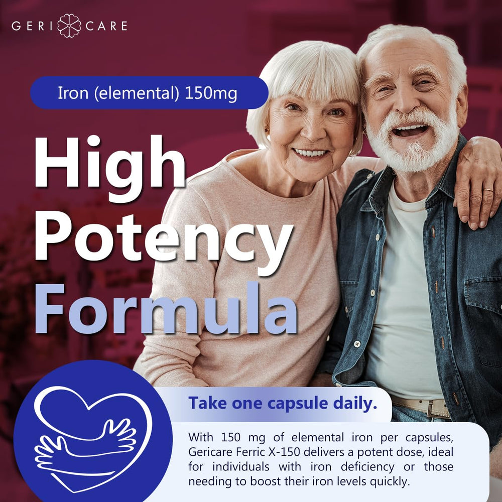 Quality and safety seals on GeriCare Ferric X-150 packaging