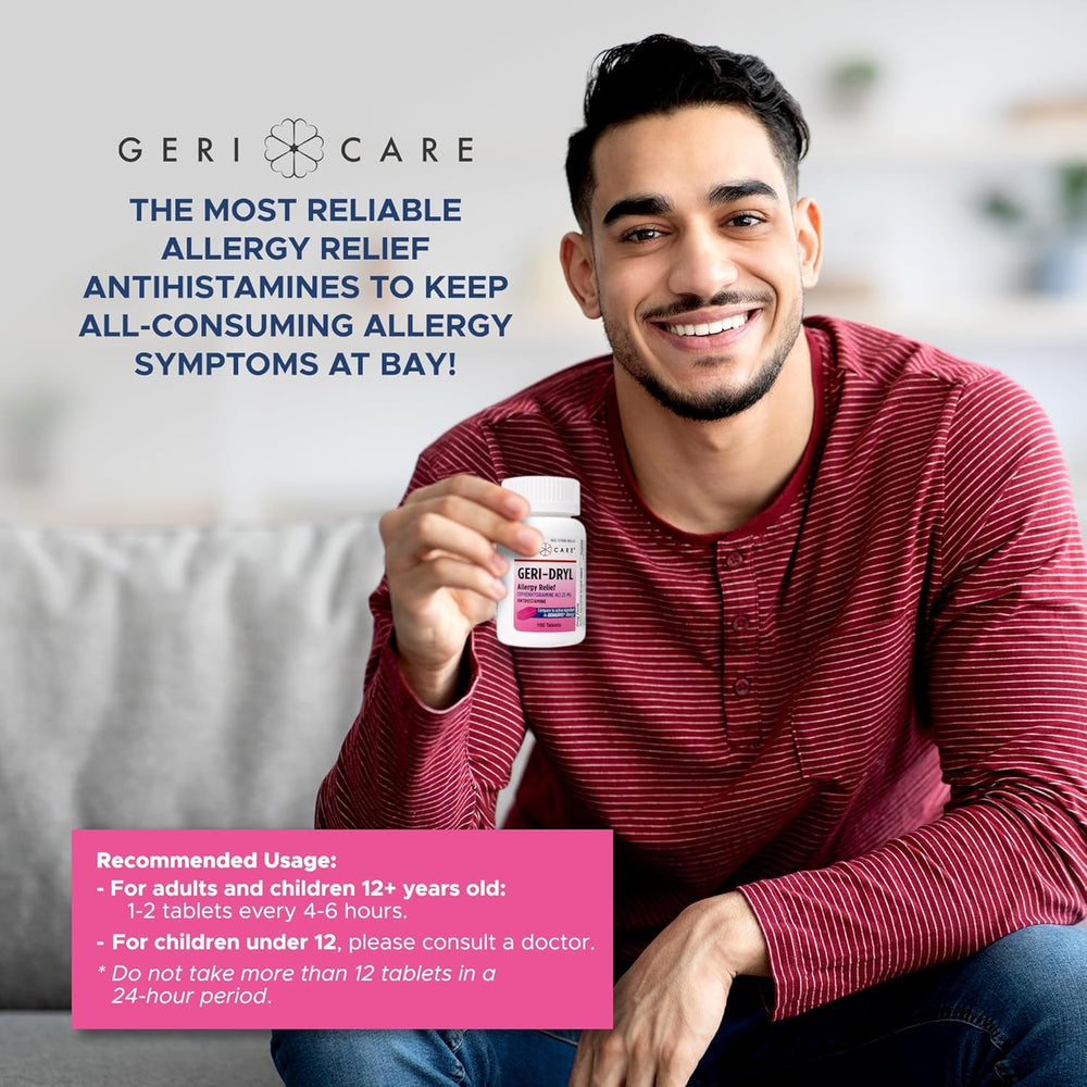 Geri-Dryl allergy relief scene outdoors during hay fever season