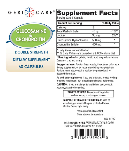 Close-up of Gericare joint health capsules for mobility support