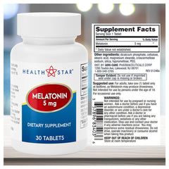 Close-up of a single melatonin tablet