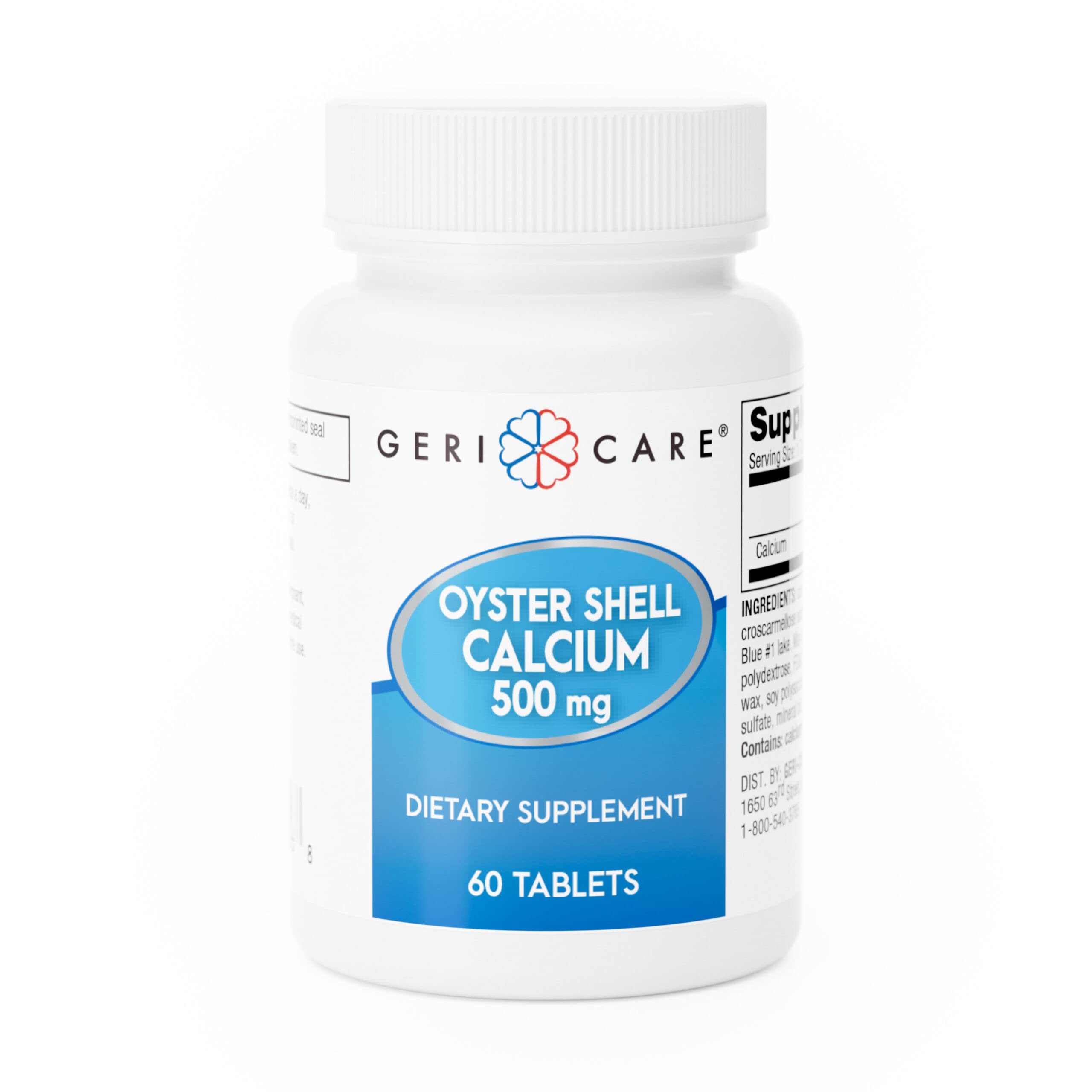 Gericare Oyster Shell Calcium 500 mg bottle