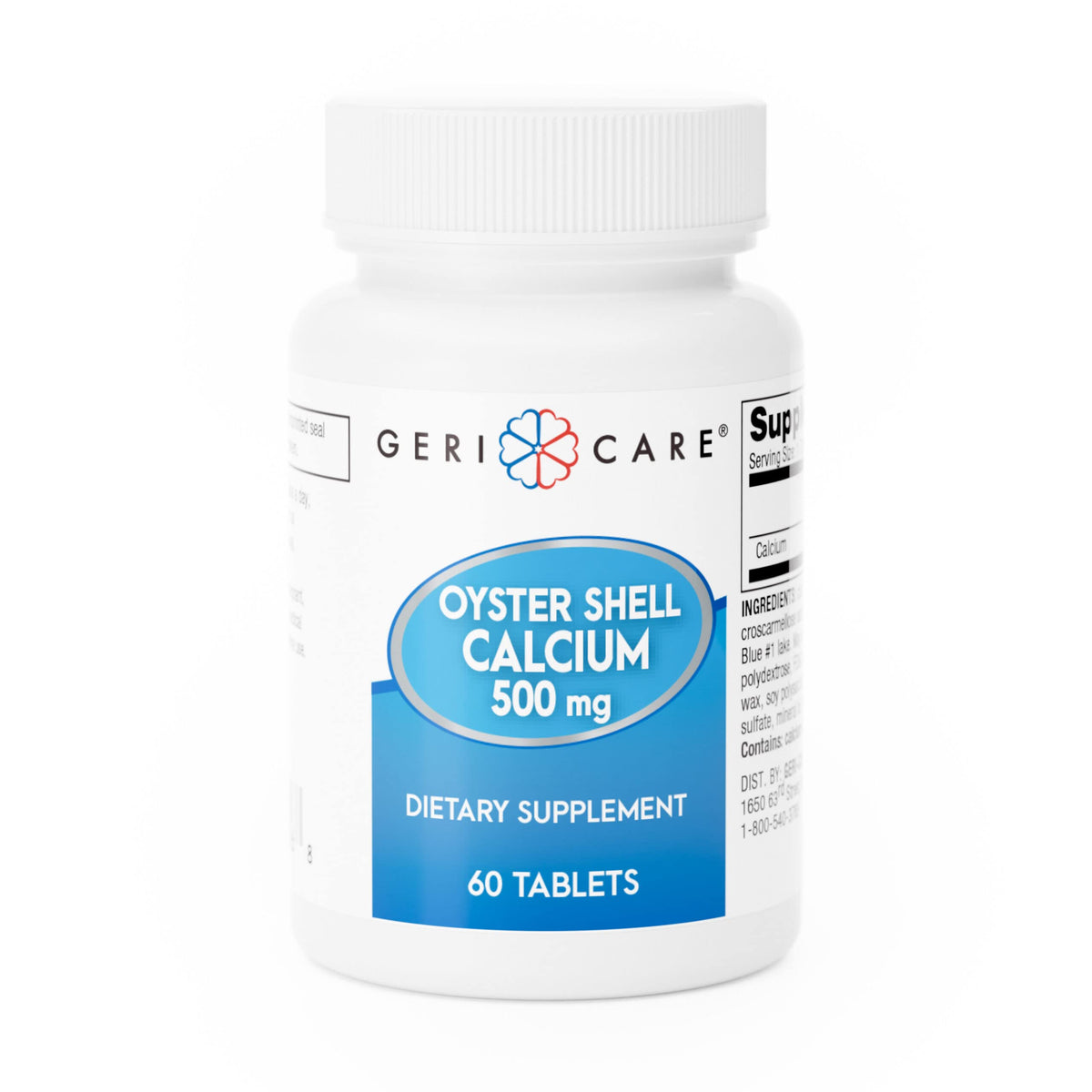 Gericare Oyster Shell Calcium 500 mg bottle