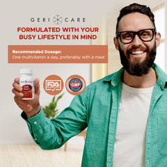 GeriCare packaging showing 100-count bottle