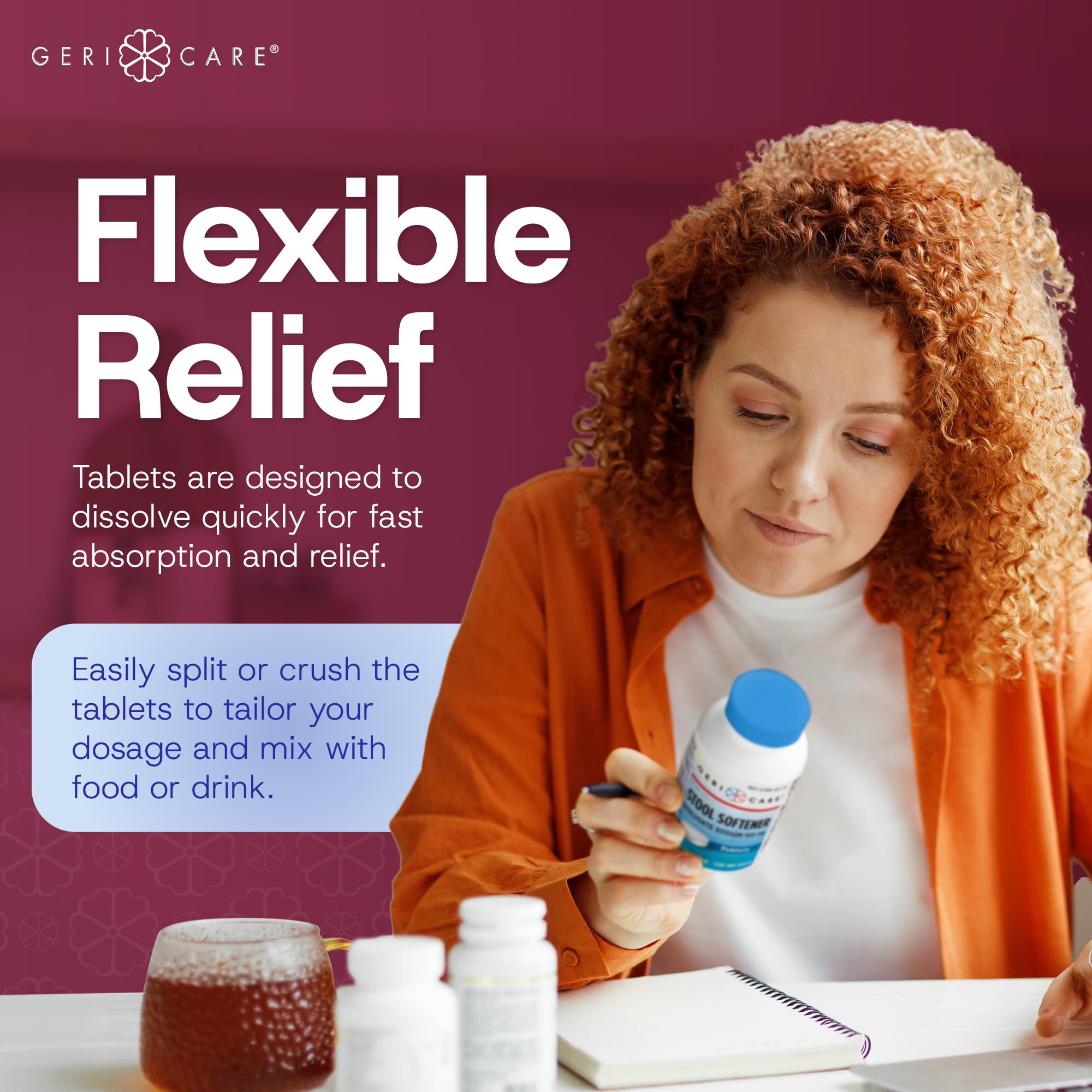 Pregnancy and postpartum friendly GeriCare formulation presented for sensitive life stages.