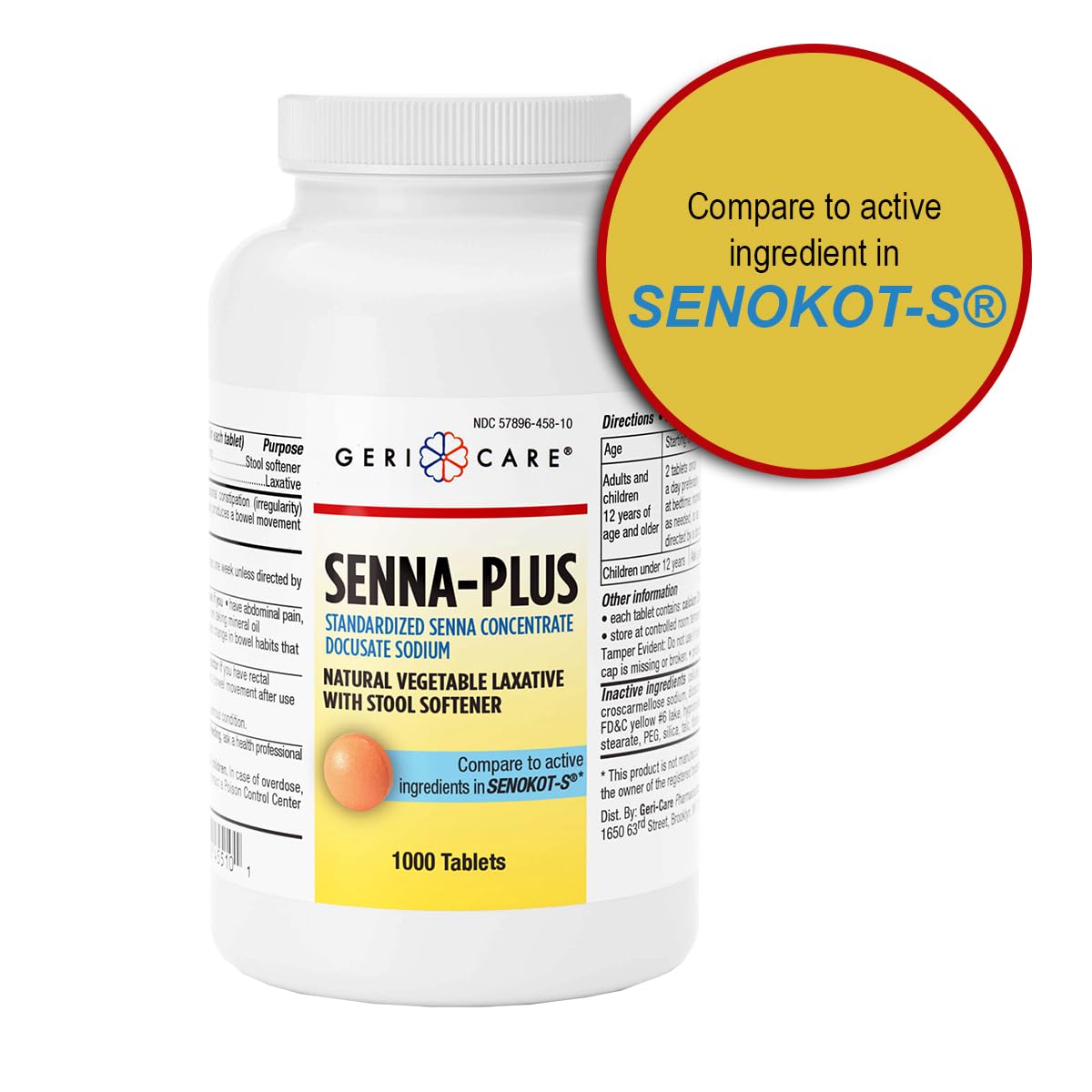 GeriCare Senna Plus packaging box scene for home shopping