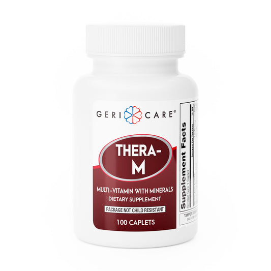 GeriCare Thera M multivitamin caplets front label