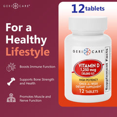Weekly dosing schedule for GeriCare Vitamin D