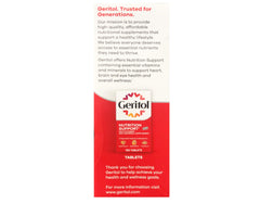 Nutrition information on the side of Geritol Liquid Energy Support B-Vitamins 12 oz