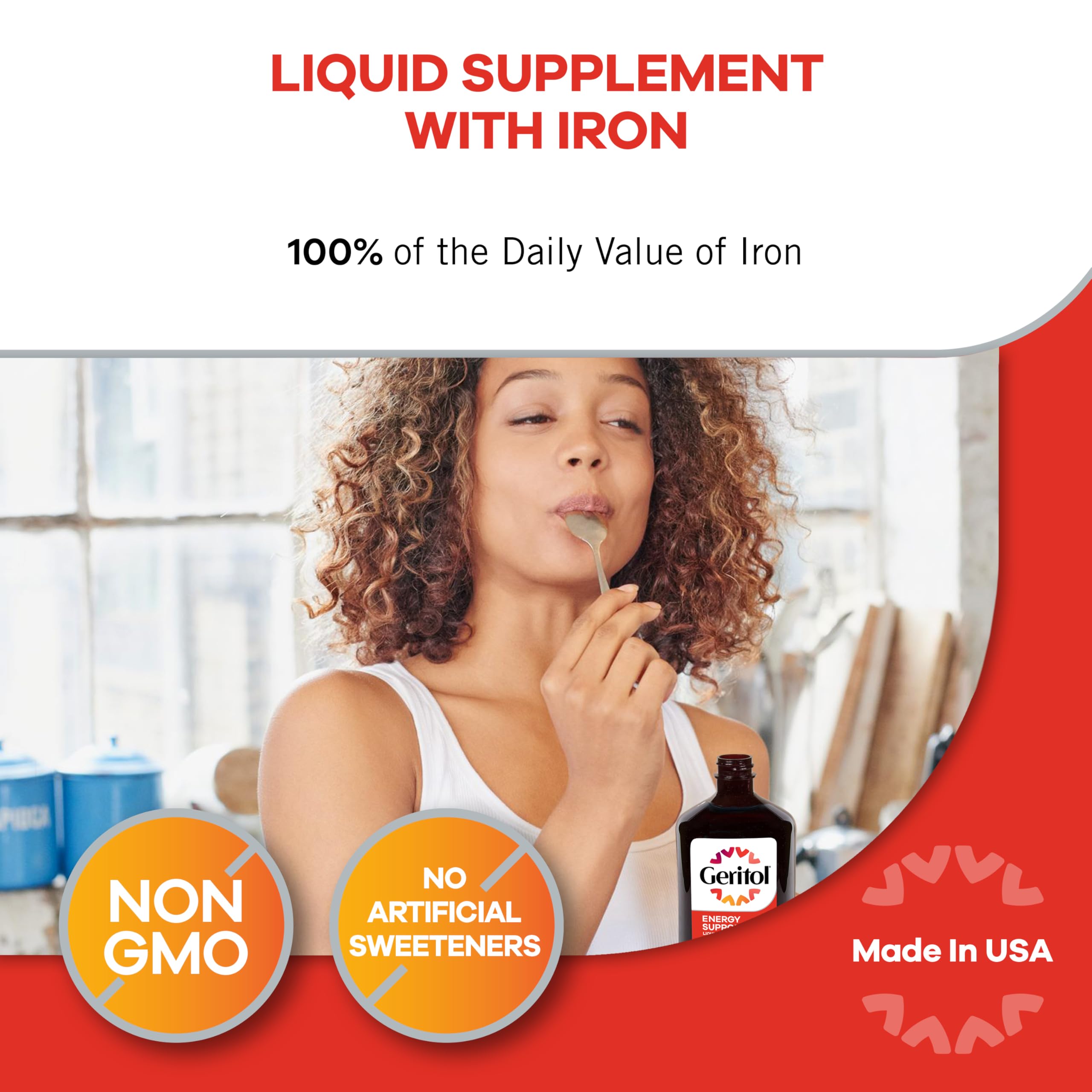 No artificial sweeteners and non-GMO claims on label