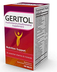 Graphic illustrating the 26 essential vitamins and minerals in Geritol