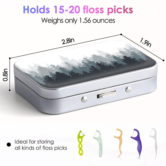 Compact travel dental floss case measures 2.8 x 1.9 x 0.8 inches