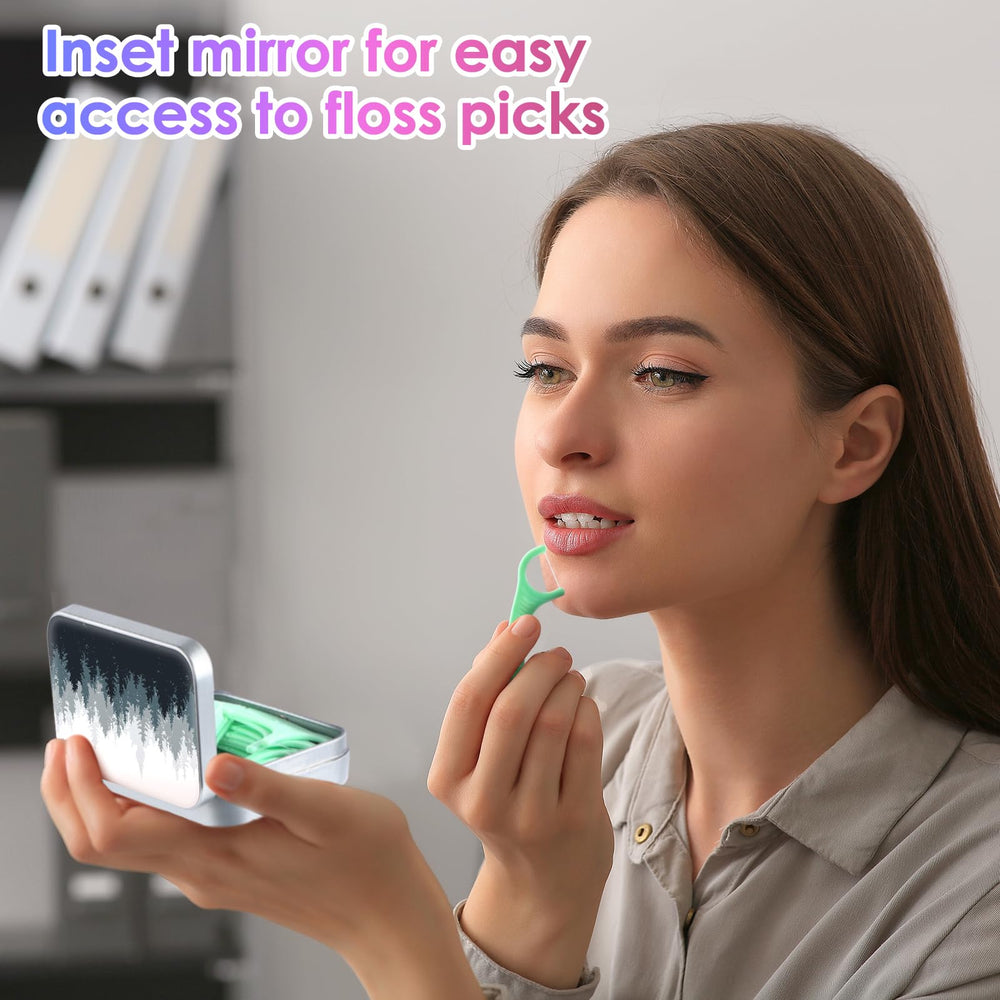 Image displays floss inside the case for storage effect (product does not include floss)