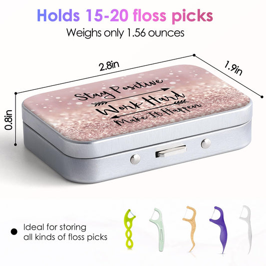 Gerkia dental floss case with floral pattern