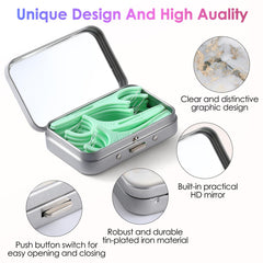 Compact dimensions of the floss case: 2.8 x 1.9 x 0.8 inches