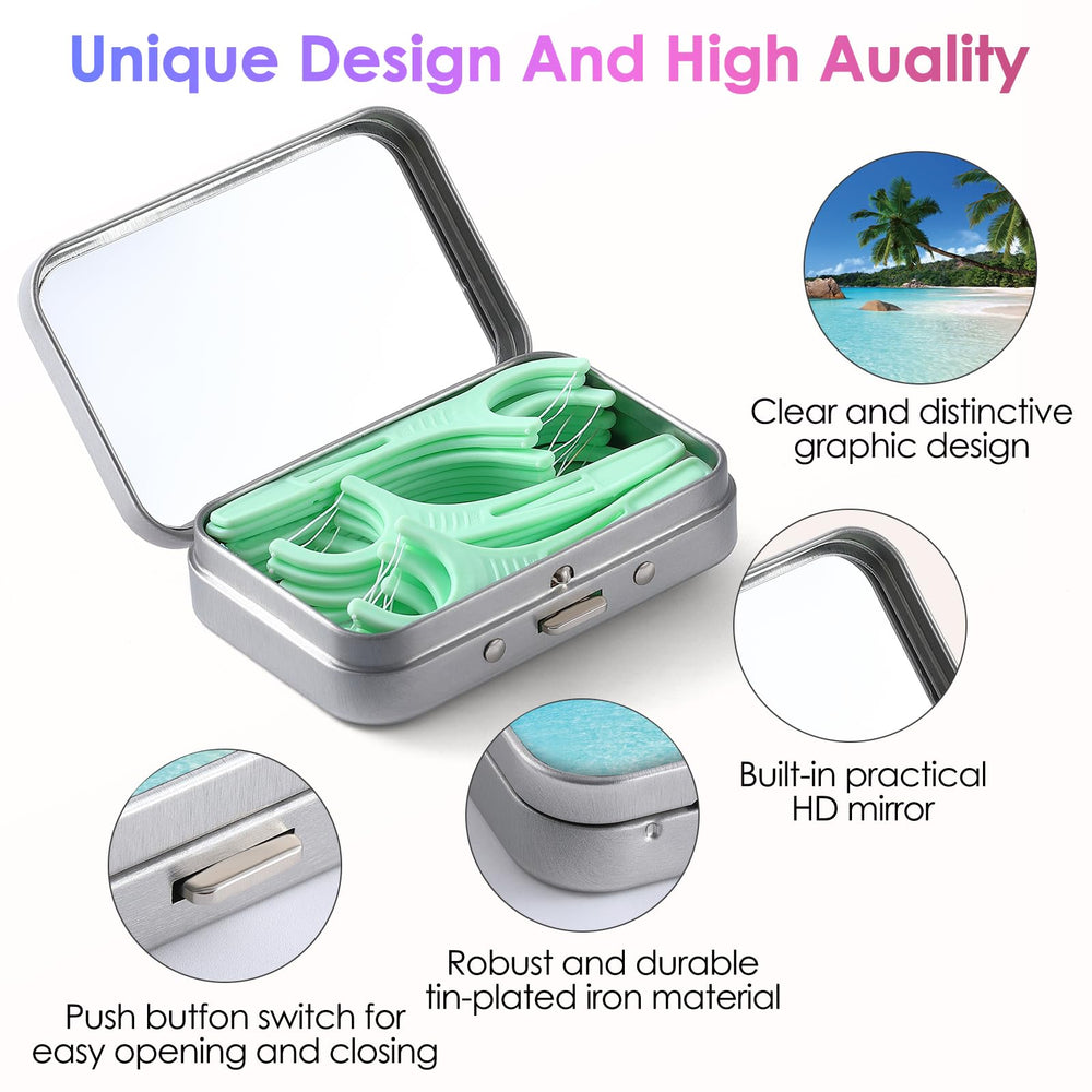Open Gerkia floss case showing storage for floss picks