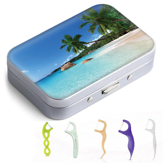 Top view of Gerkia dental floss portable case