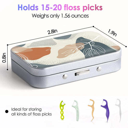 Close-up of portable floss case opened to show storage for floss picks
