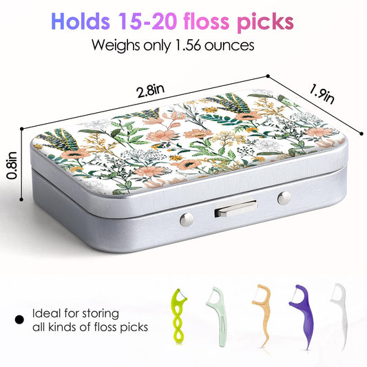 Opened portable floss case showing capacity for floss picks