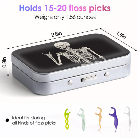 Gerkia Dental Floss Portable Case floral pattern