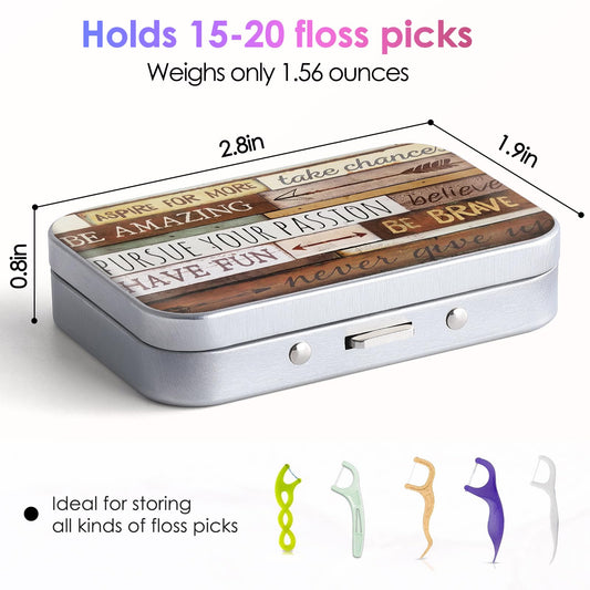 Inside view showing floss picks storage in compact case
