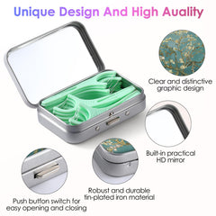 Gerkia portable dental floss case with inspirational quotes pattern