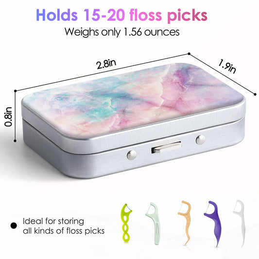 Open case showing floss picks stored inside