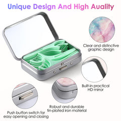 Built-in HD mirror on the travel floss dispenser