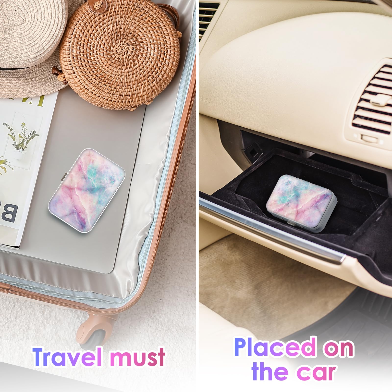 Travel-ready floss dispenser ideal for hotels and appointments
